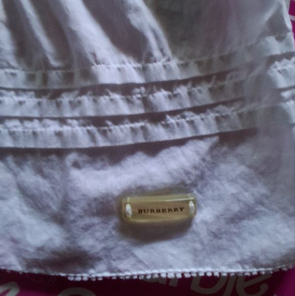 🎀Burberry Girls White Eyelet Ruffles Dress Size 6 Mint Condition & FREE GIFT - Picture 5 of 11
